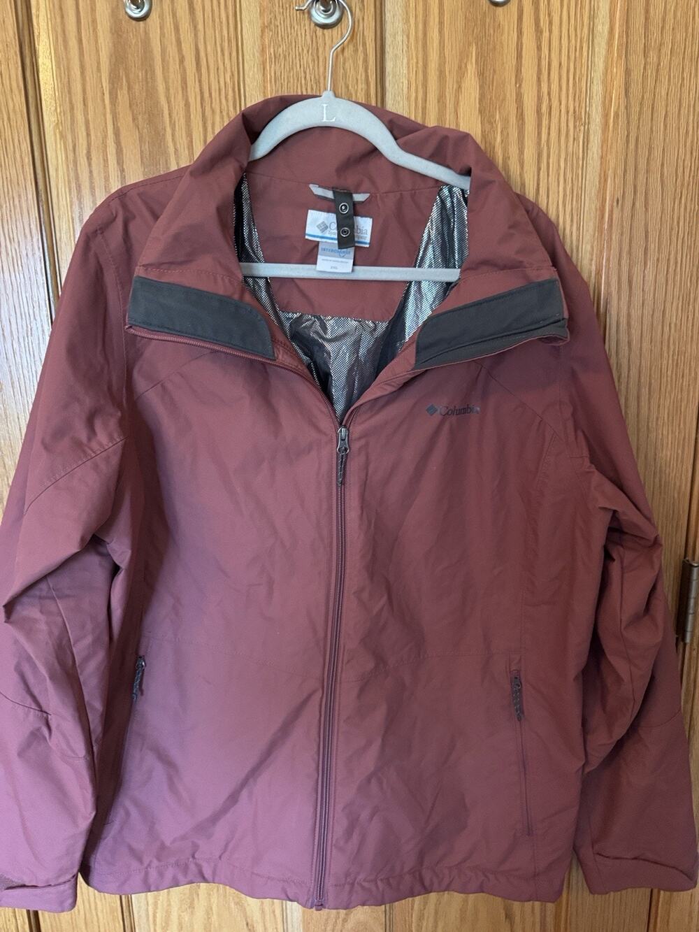 Columbia Women’s XXL Omni-Tech Interchange Waterproof Rain Jacket Shell Rust